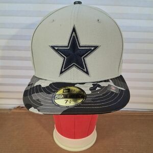 New Era 59Fifty Dallas Cowboyd Gray and Black Camo Fitted 7 1/8